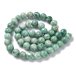 Natural Green Spot Jasper Beads Strands&nbsp;G-L651-A01-8mm