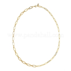 304 Stainless Steel Hollow Cross Link Chain & 304 Stainless Steel Paperclip Chain Necklaces for Women&nbsp;NJEW-JN05548-02