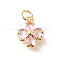 Brass Micro Pave Cubic Zirconia Pendants&nbsp;KK-V008-11G-06