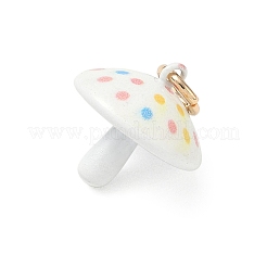 Spray Painted Brass Charms&nbsp;KK-CBAEB58-12