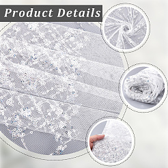 Polyester Sequin Fabrics&nbsp;DIY-WH20048-027B