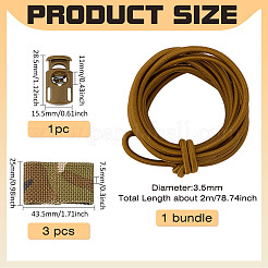 Polyester Tactical Flag Bungee Elastic Fastener Strap&nbsp;FIND-WH0139-760B
