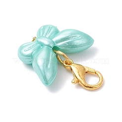 Opaque Acrylic Imitation Pearl Butterfly Pendant Decorations&nbsp;HJEW-JM03919-02