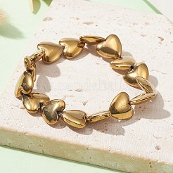 Synthetic Non-magnetic Hematite Heart Beaded Stretch Bracelet&nbsp;BJEW-JB09479-01
