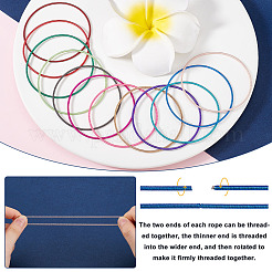 48Pcs 12 Colors Carbon Steel Wire Spring Chains Stretch Bracelet&nbsp;BJEW-GA0001-12