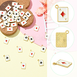 40Pcs 4 Colors Zinc Alloy Enamel Pendants&nbsp;ENAM-SC0009-97