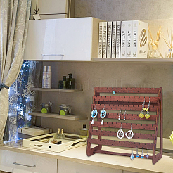 1Pc 8-slat Wood Earring Displays&nbsp;EDIS-HY0001-15