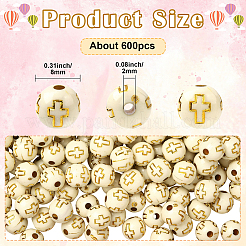 400Pcs Plating Acrylic Beads&nbsp;PACR-PA0001-09