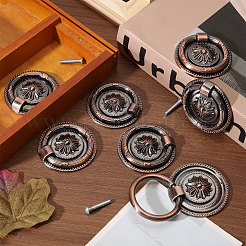 8Pcs Flower Zinc Alloy Cabinet Handles&nbsp;AJEW-FH0006-30A
