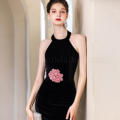 2pc Peony Polyester Embroidery Sew on Appliques&nbsp;PATC-NB0001-34