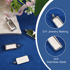 4Pcs 304 Stainless Steel Pendants&nbsp;STAS-CO0001-01P
