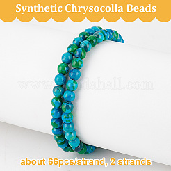2 Strands Synthetic Chrysocolla Beads Strands&nbsp;G-OC0004-97