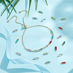 24Pcs 12 Colors K9 Glass Connector Charms&nbsp;KK-UN0005-52