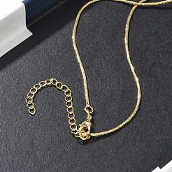 1MM Brass Round Snake Chain Necklaces for Women&nbsp;KK-CBA4FD4-06G