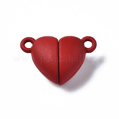 Spray Painted Alloy Magnetic Clasps with Loops&nbsp;PALLOY-T080-19A-07-NR