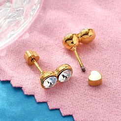 Ion Plating(IP) 304 Stainless Steel Stud Earrings&nbsp;EJEW-A118-15G-02