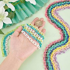 20 Strands 10 Colors Acrylic Opaque Cable Chains&nbsp;PACR-FH0001-05