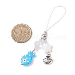 Alloy Lampwork Phone Mobile Straps&nbsp;HJEW-TA00397