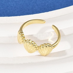 Brass Adjustable Open Cuff Rings for Women&nbsp;RJEW-R032-03G