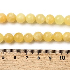 Natural Yellow Jade Beadd Strands&nbsp;X-G-A274-A01-8mm