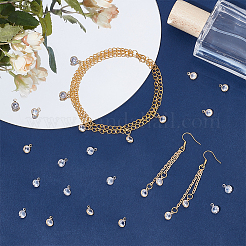 80Pcs 2 Colors Brass Micro Pave Cubic Zirconia Pendants&nbsp;KK-UN0005-15