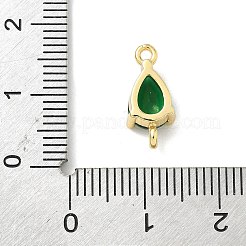 Brass Pave Cubic Zirconia Connector Charms&nbsp;KK-Z120-31G-01