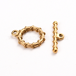 Ion Plating(IP) 304 Stainless Steel Toggle Clasps&nbsp;STAS-D142-05A-G