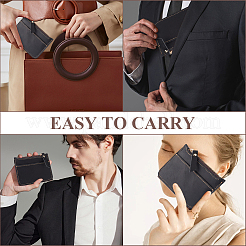 Rectangle Leather Credit Card Wallets for Women Men&nbsp;AJEW-WH20007-09A