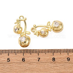 Brass Micro Pave Cubic Zirconia Pendants&nbsp;KK-F895-18D-G