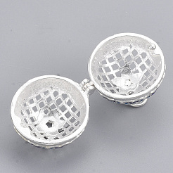Rack Plating Brass Cage Pendants&nbsp;KK-T053-02S