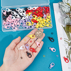 96Pcs Heart Plastic Lobster Claw Clasps&nbsp;FIND-SC0013-50