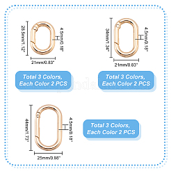 18Pcs 9 Colors Alloy Spring Gate Rings&nbsp;AJEW-PH0018-14