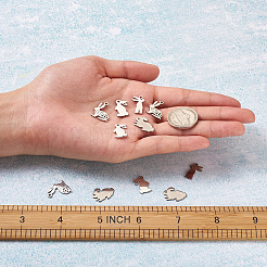 32Pcs 4 Styles 304 Stainless Steel Bunny Pendants&nbsp;STAS-TA0002-13P