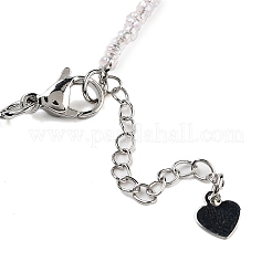 Natural Rose Quartz & Dyed Natural White Jade Faceted Butterfly  Pendant Necklaces&nbsp;NJEW-G143-01J