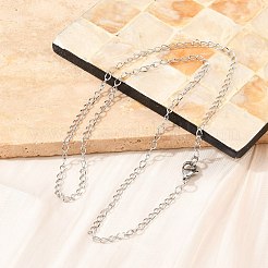 Tarnish Resistant 304 Stainless Steel Twisted Chain Necklaces&nbsp;STAS-O053-18P
