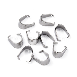 Tarnish Resistant 201 Stainless Steel Snap on Bails&nbsp;STAS-E076-16