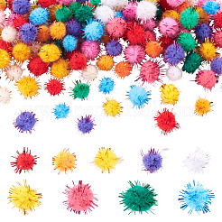 200Pcs 2 Styles Handmade DIY Doll Craft Pom Pom Yarn Pom Pom Balls&nbsp;AJEW-TA0002-18