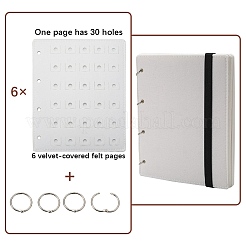 4 Pages Felt Shoe Charms Collection Binder Book&nbsp;AJEW-WH0513-04A