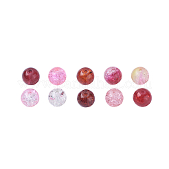 10 Colors Spray Painted Crackle Glass Beads&nbsp;CCG-X0010-01-8mm
