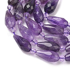 Natural Amethyst Beads Strands&nbsp;G-G453-F04-8x16mm