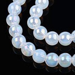 Electroplate Imitation Jade Glass Beads Strands&nbsp;LS-GLAA-T032-J4mm-AB02
