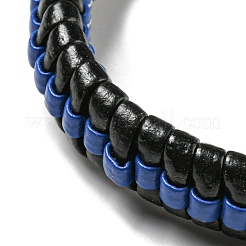 5Pcs 5 Style Adjustable Braided Imitation Leather Cord Bracelet Sets with Waxed Cord for Men&nbsp;BJEW-F458-01