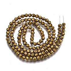 Electroplate Non-magnetic Synthetic Hematite Beads Strands&nbsp;G-T114-60A-G