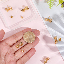 10Pcs Brass Micro Pave Clear Cubic Zirconia Stud Earring Findings&nbsp;KK-BBC0022-26