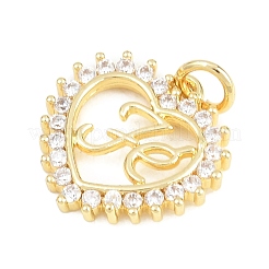 Brass Micro Pave Cubic Zirconia Pendants&nbsp;KK-F938-30G-01