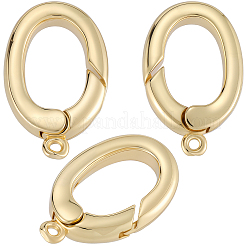 6Pcs Rack Plating Brass Spring Gate Rings&nbsp;KK-SC0006-48G-01