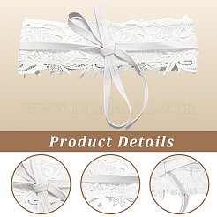 Imitation Leather Flower Lace Wide Chain Belts&nbsp;AJEW-WH20077-032B