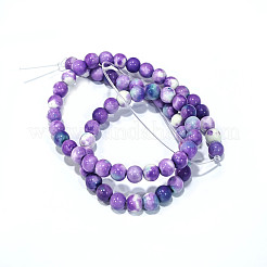 Synthetic Ocean White Jade Beads Strands&nbsp;G-L019-6mm-04