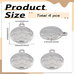 4Pcs 304 Stainless Steel Charms&nbsp;STAS-LP0002-95P