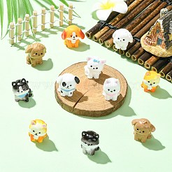 20Pcs 10 Styles Resin Dog Display Decorations&nbsp;DJEW-CJC0010-008